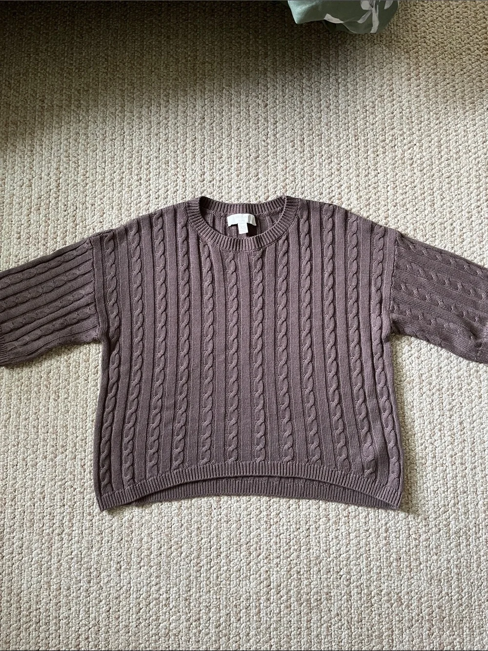 Brit.NY Luxe Short Sleeve Cable Sweater